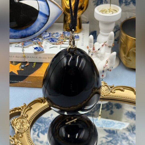 🆕 SIMONE ROCHA 🧿 NWOT Black Perspex Mini Handheld Egg Clutch - Picture 5 of 16